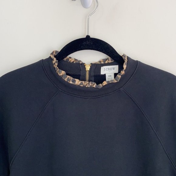 J. Crew Leopard Trim Sweatshirt - Picture 5 of 8